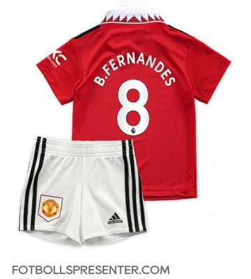Manchester United Bruno Fernandes #8 Hemmatröja Barn 2022-23 Kortärmad (+ korta byxor)
